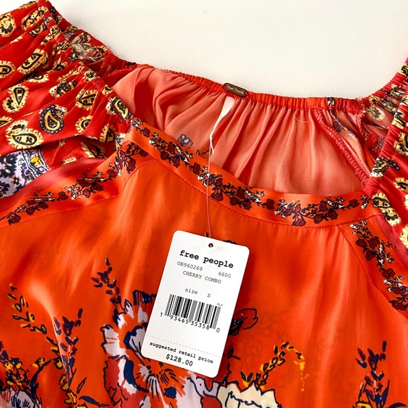 Free People Cherry Combo Versatile Top sz S - Picture 6 of 8